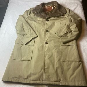 Woolrich Vintage Trench Coat Faux Fur Collar and Lining Size 44